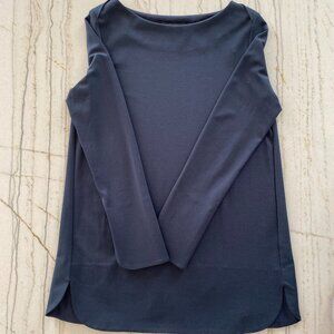 COS Navy blue tunic tulip hem Sz S contemporary classic versatile